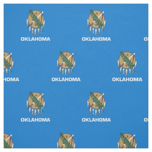 Tissu Drapeau de l'Oklahoma (Échantillon)