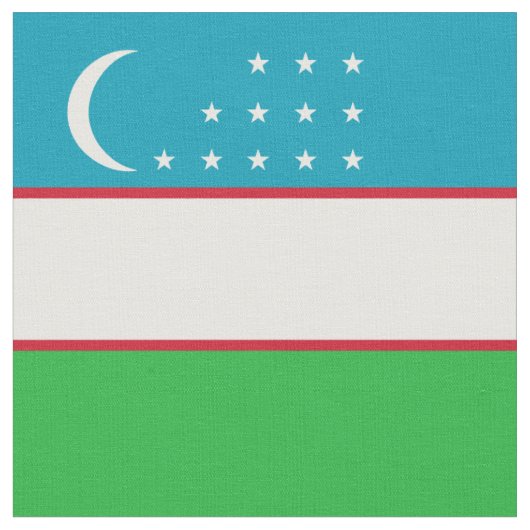 Tissu Drapeau de l'Ouzbékistan (Fermer)