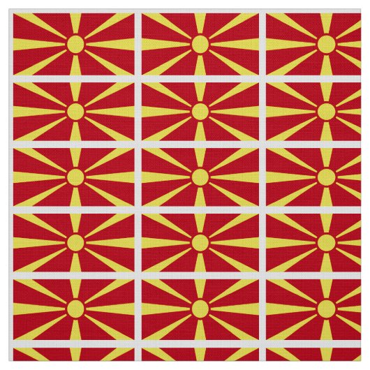 Tissu Drapeau de Macédoine (Échantillon)