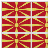 Tissu Drapeau de Macédoine (Fermer)