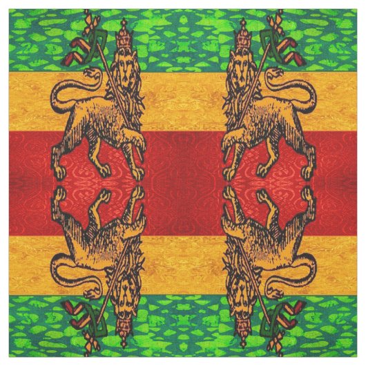 Tissu Drapeau de Rasta Lion de Judah (Échantillon)