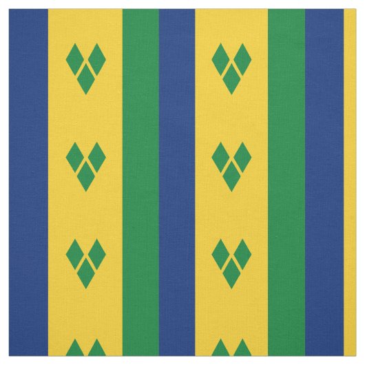 Tissu Drapeau de Saint-Vincent (Échantillon)