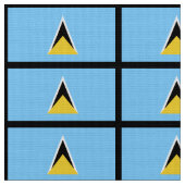 Tissu Drapeau de Sainte-Lucie (Fermer)