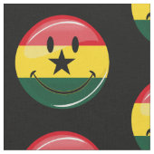 Tissu Drapeau de sourire rond brillant de Ghanian (Fermer)