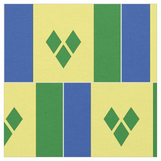 Tissu Drapeau de St Vincent (Fermer)