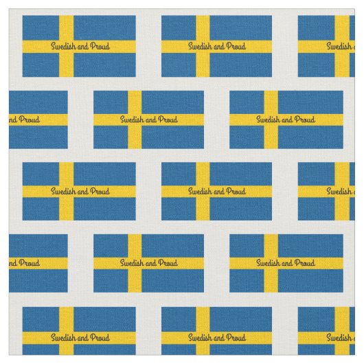 Tissu Drapeau de Suède - Modifier le texte (Fermer)