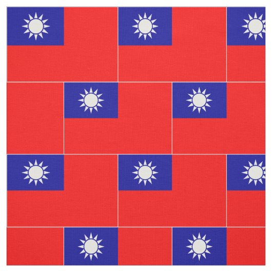 Tissu Drapeau de Taïwan (Échantillon)