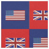 Tissu Drapeau des États-Unis, drapeau du Royaume-Uni sur (Fermer)