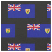Tissu Drapeau des îles Turques et Caïques (Fermer)