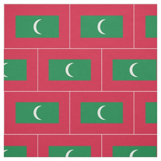 Tissu Drapeau des Maldives (Échantillon)