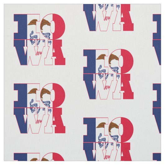 Tissu Drapeau d'état américain de l'Iowa (Échantillon)