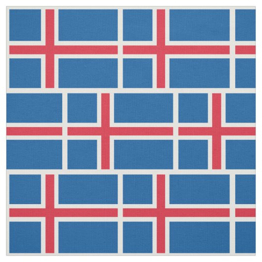 Tissu Drapeau d'Islande (Échantillon)