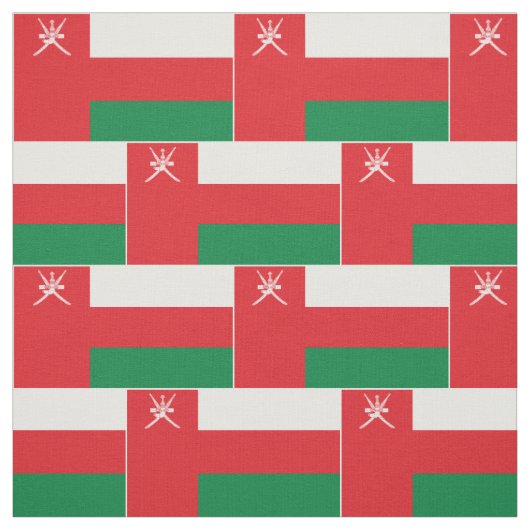 Tissu Drapeau d'Oman (Échantillon)