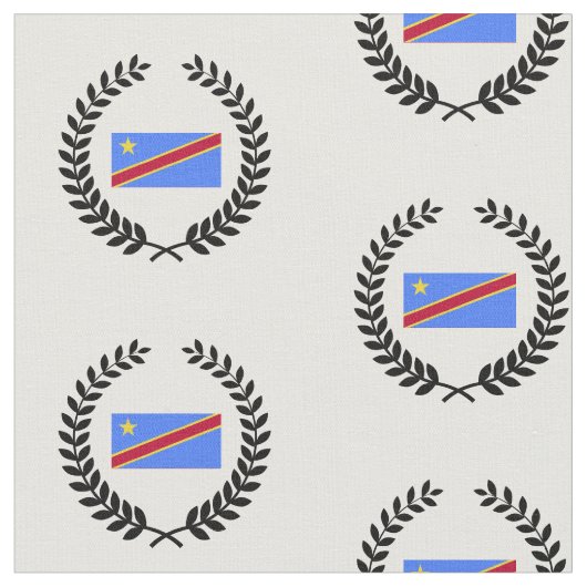 Tissu Drapeau du Congo (Fermer)