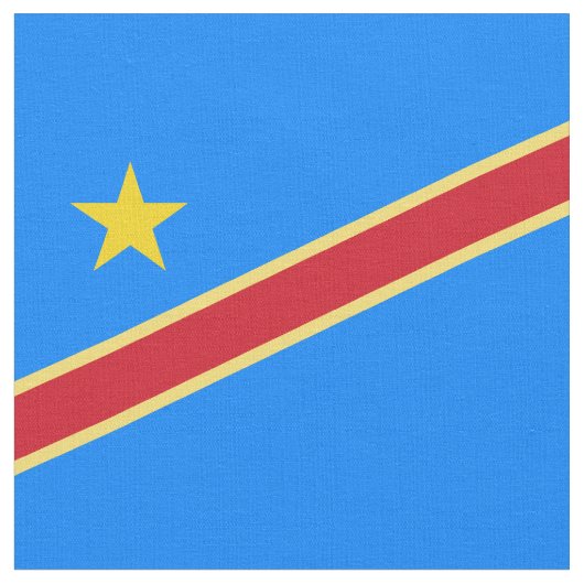 Tissu Drapeau du Congo (Fermer)