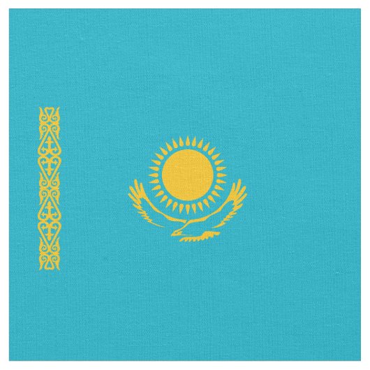 Tissu Drapeau du Kazakhstan (Fermer)