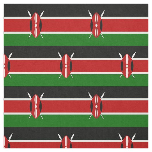 Tissu Drapeau du Kenya (Échantillon)