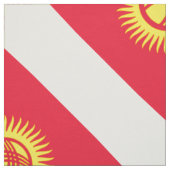 Tissu Drapeau du Kirghizistan (Échantillon)