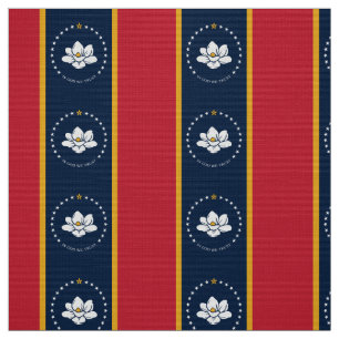 Tissu Drapeau du Mississippi - Nouveau Drapeau de Magnol