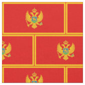 Tissu Drapeau du Monténégro (Fermer)