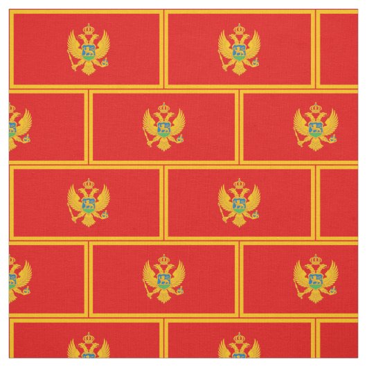 Tissu Drapeau du Monténégro (Échantillon)