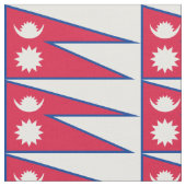 Tissu Drapeau du Népal (Fermer)