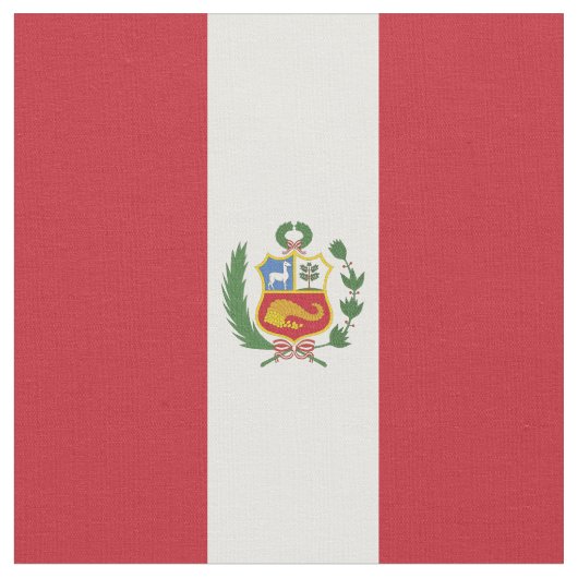 Tissu Drapeau du Pérou (Fermer)