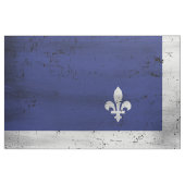 Tissu Drapeau du Québec style grunge érodé (Fat Quarter)