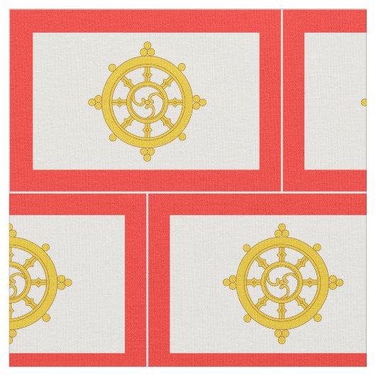 Tissu Drapeau du royaume de Sikkim (Fermer)