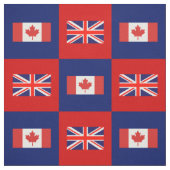 Tissu Drapeau du Royaume-Uni, Drapeau du Canada en bleu (Échantillon)