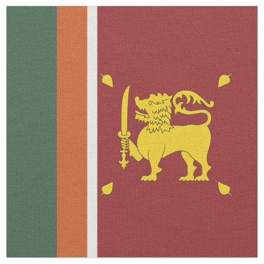 Tissu Drapeau du Sri Lanka (Fermer)