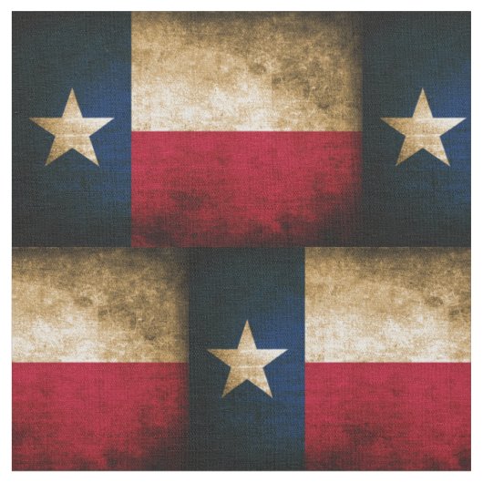 Tissu Drapeau du Texas affligé par cru (Fermer)