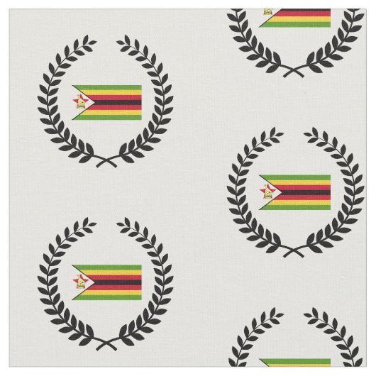 Tissu Drapeau du Zimbabwe (Fermer)