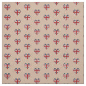 Tissu Drapeau en forme de coeur d'Union Jack (Échantillon)