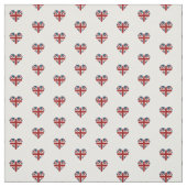 Tissu Drapeau en forme de coeur d'Union Jack (Échantillon)