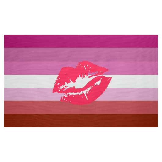 Tissu Drapeau et lèvres de la fierté lesbienne (Yard)