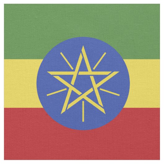 Tissu Drapeau éthiopien (Fermer)