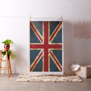Tissu Drapeau grunge souillé d'Union Jack R-U