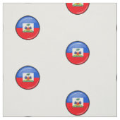 Tissu Drapeau haïtien rond brillant (Échantillon)