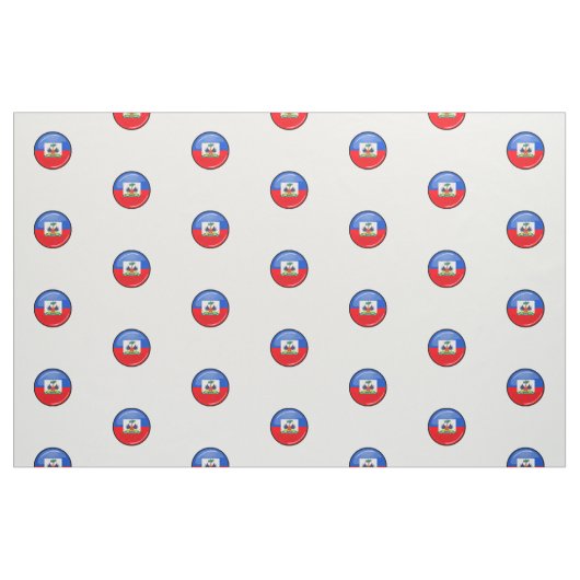 Tissu Drapeau haïtien rond brillant (Fat Quarter)