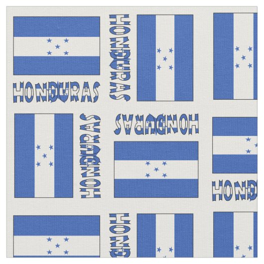 Tissu Drapeau hondurien et Honduras (Fermer)