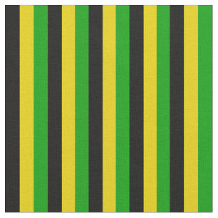 Tissu Drapeau jamaïcain rayé
