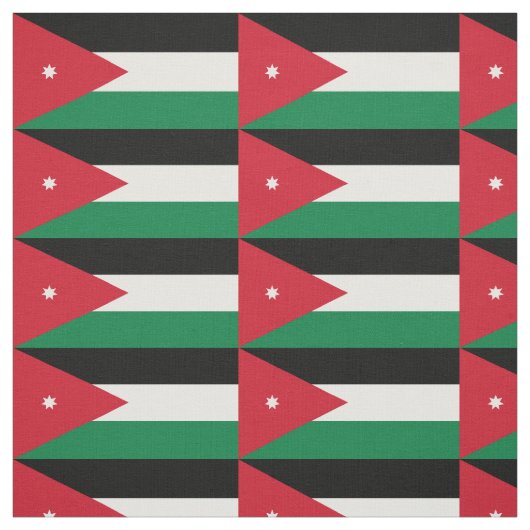 Tissu Drapeau Jordanie (Échantillon)