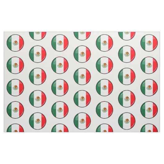Tissu Drapeau mexicain rond brillant (Fat Quarter)