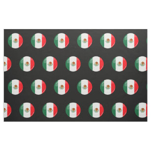 Tissu Drapeau mexicain rond brillant