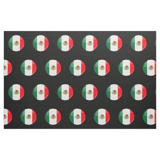 Tissu Drapeau mexicain rond brillant (Fat Quarter)