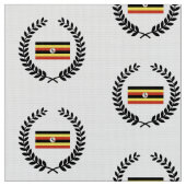Tissu Drapeau ougandais (Fermer)