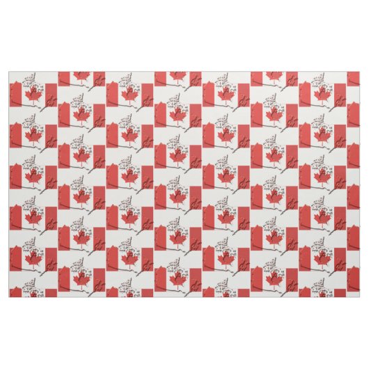 Tissu Drapeau Patriotique CANADA (Fat Quarter)