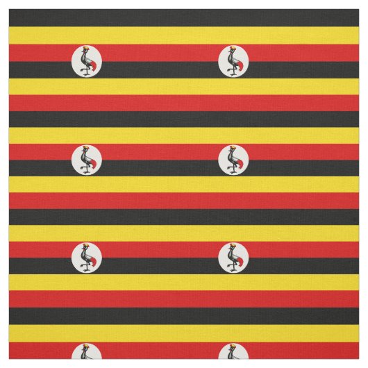 Tissu Drapeau patriotique de l'Ouganda (Échantillon)