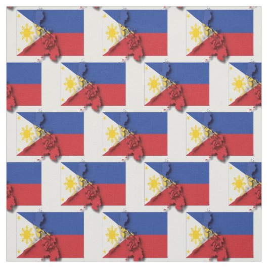 Tissu Drapeau PHILIPPINES Plan philippin (Échantillon)